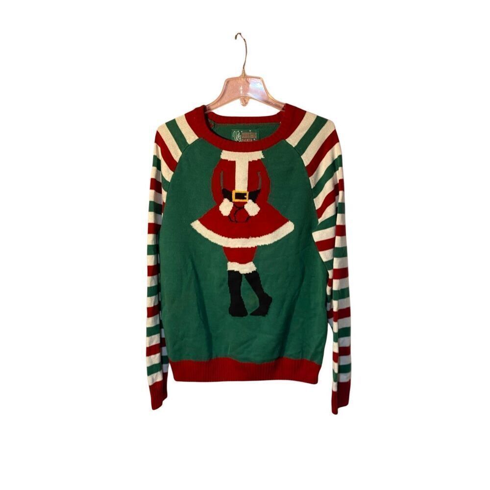 Ugly Christmas sweater women’s, Mrs. Claus, long sleeve sweater, size large